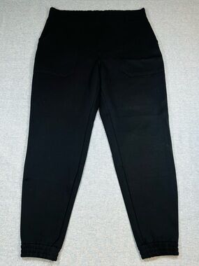 Spanx Women's 1X Joggers Pant Black Solid Pockets Stretch Waist Business Casual